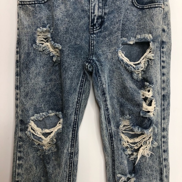 One Teaspoon Awesome Baggies blue blue jeans distressed size 28 - Picture 2 of 10